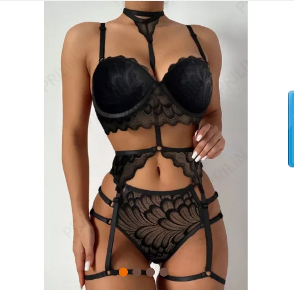Black lingerie set size large